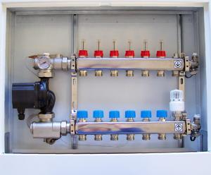 Rozdělovač pro 6 okruhy s mísením - MIX - bez BY PASU